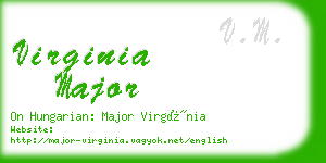 virginia major business card